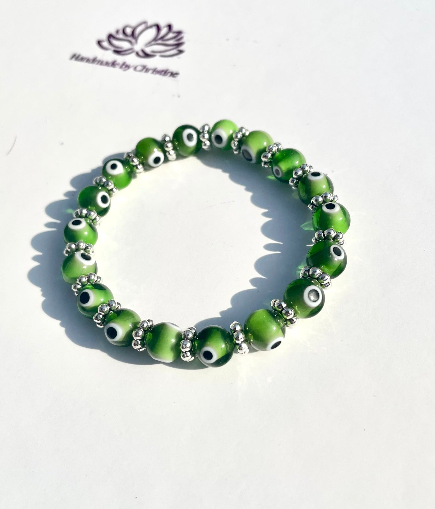 Evil Eye Green Bracelet – Curated by Christine