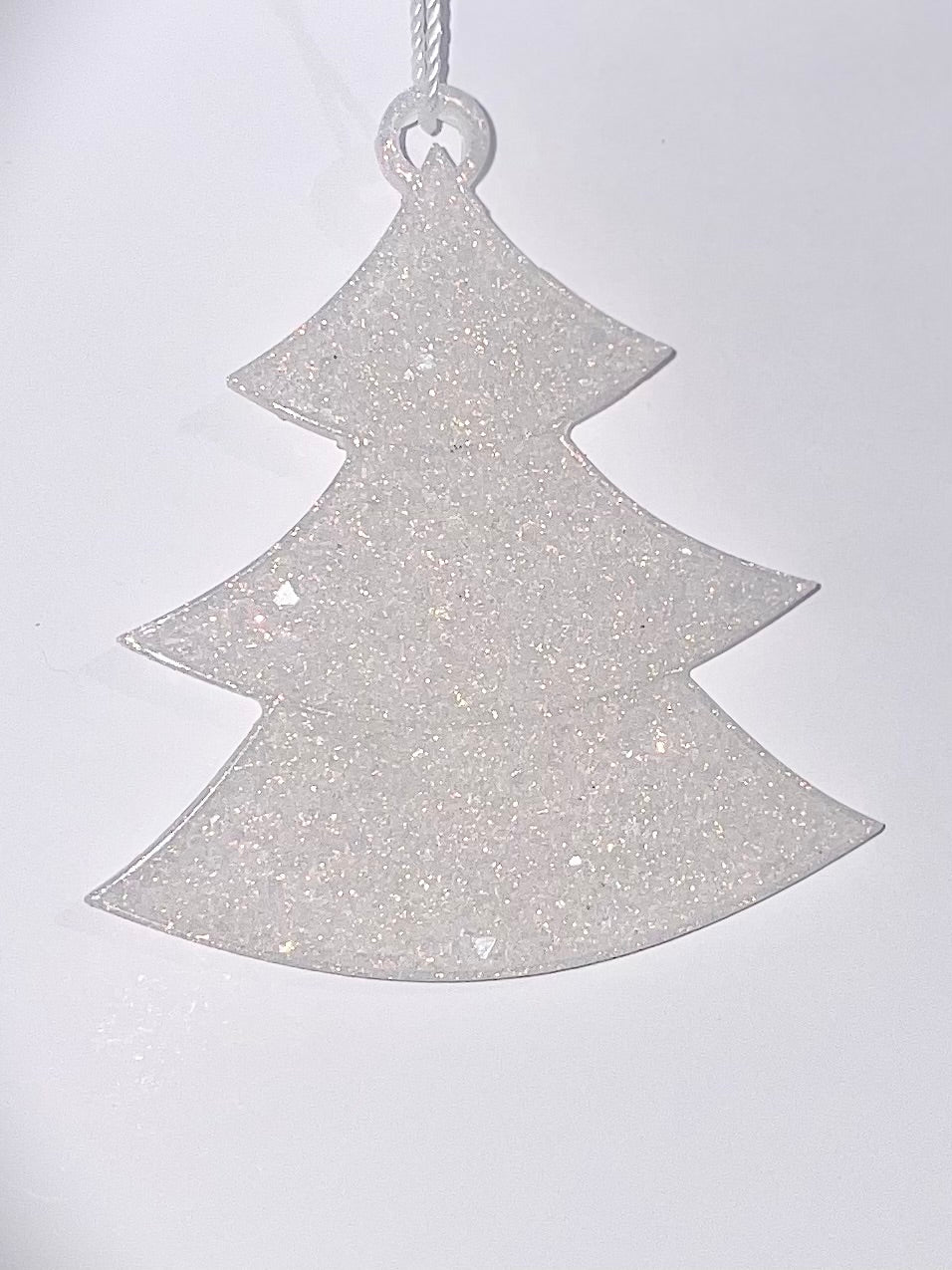Handmade Druzy Resin Christmas Ornament -Christmas Tree – Custom Colours Available