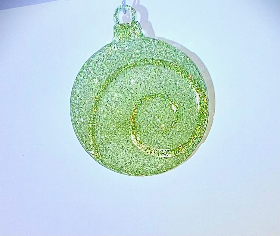 Handmade Druzy Resin Christmas Ornament - Galaxy Bauble – Custom Colours Available