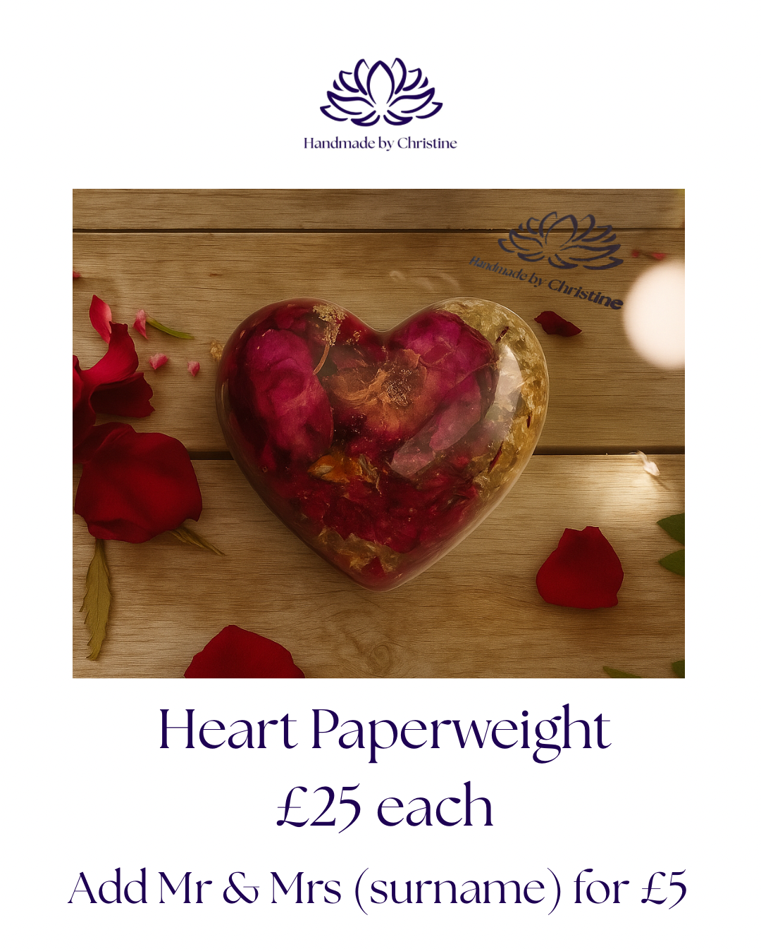 Heart Shaped paperweight