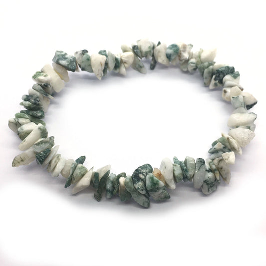 Crystal Intention Bracelet – Moss Agate (Harmony & Balance)