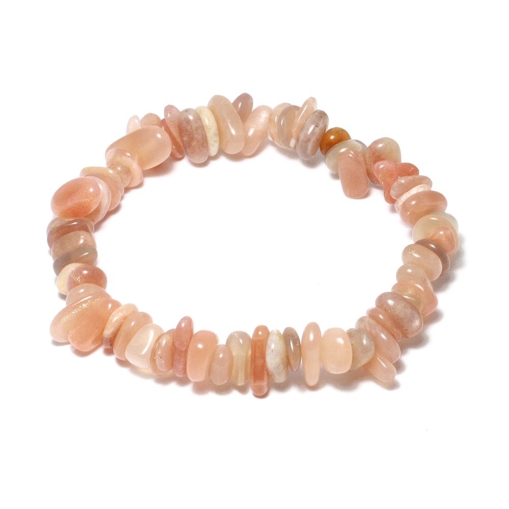 Crystal Intention Bracelet – Peach Moonstone (Intuition & Balance)