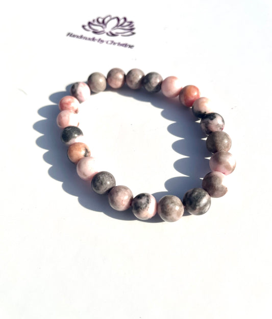 Pink Zebra Jasper Bracelet – Curated by Christine