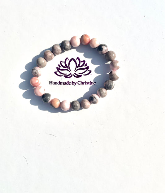 Pink Zebra Jasper Bracelet – Curated by Christine