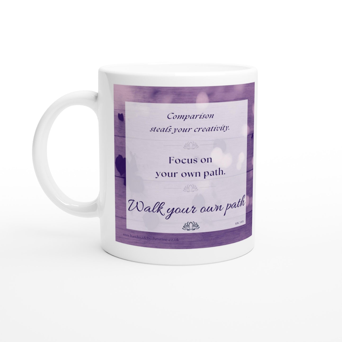 Walk Your Own Path daily reset affirmation mug, by Handmade by Christine