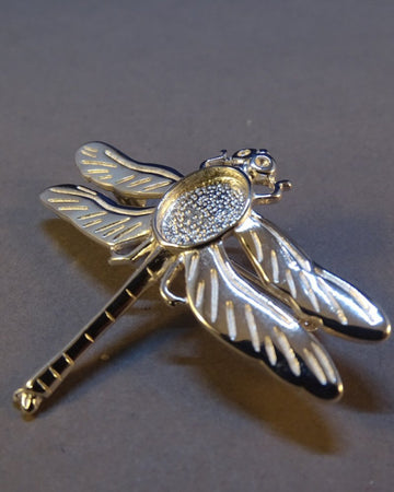 Solid Sterling Silver Dragonfly Brooch – Keepsake Jewellery