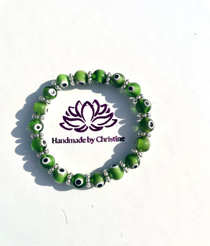 Evil Eye Green Bracelet – Curated by Christine