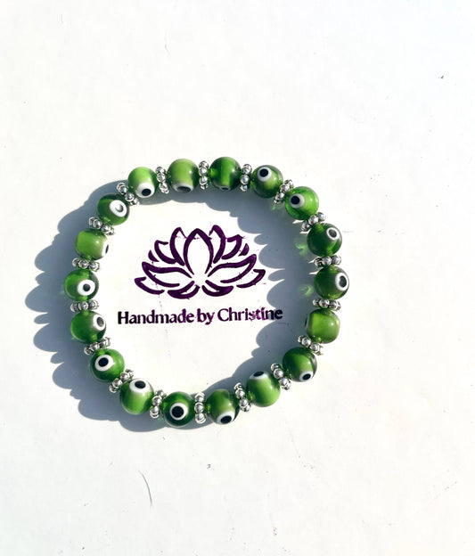 Evil Eye Green Bracelet – Curated by Christine