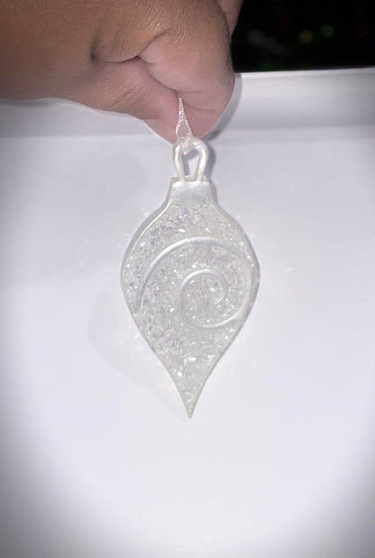 Handmade Druzy Resin Christmas Ornament - Twilight Swirl – Custom Colours Available