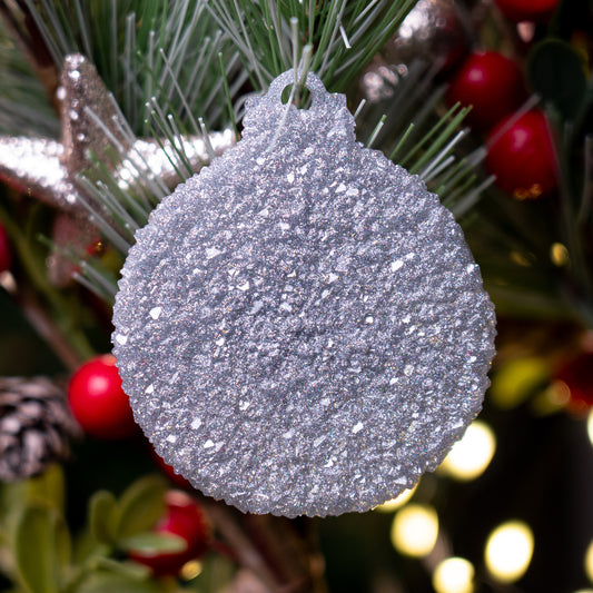 Handmade Druzy Resin Christmas Ornament - Classic Bauble – Custom Colours Available