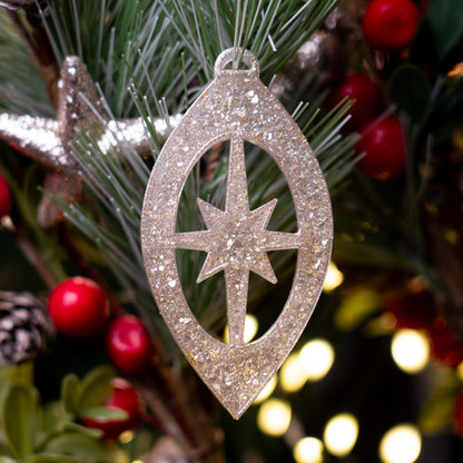 Handmade Druzy Resin Christmas Ornament - Star of Wonder – Custom Colours Available