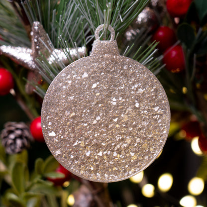 Handmade Druzy Resin Christmas Ornament - Snow Globe Bauble – Custom Colours Available