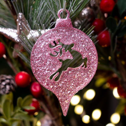 Handmade Druzy Resin Christmas Ornament - Reindeer – Custom Colours Available
