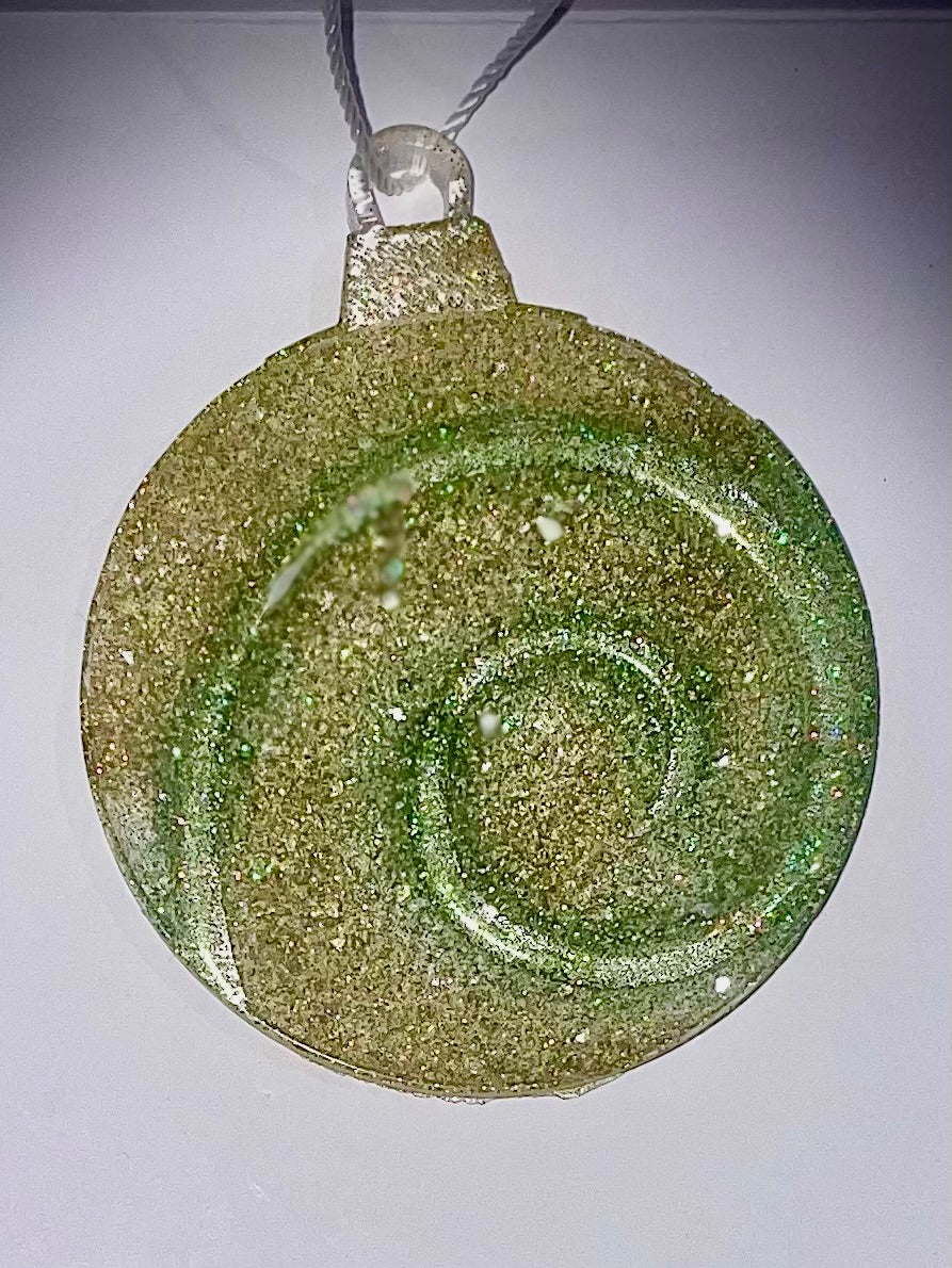 Handmade Druzy Resin Christmas Ornament - Galaxy Bauble – Custom Colours Available