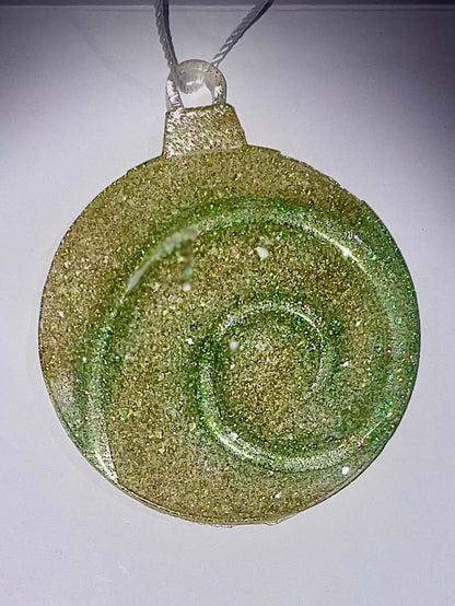 Handmade Druzy Resin Christmas Ornament - Galaxy Bauble – Custom Colours Available