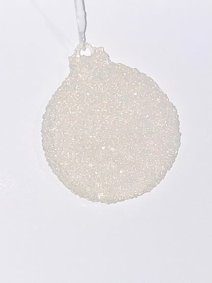 Handmade Druzy Resin Christmas Ornament - Classic Bauble – Custom Colours Available