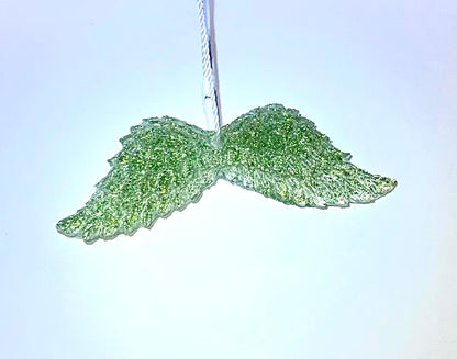 Handmade Druzy Resin Christmas Ornament - Wings – Custom Colours Available