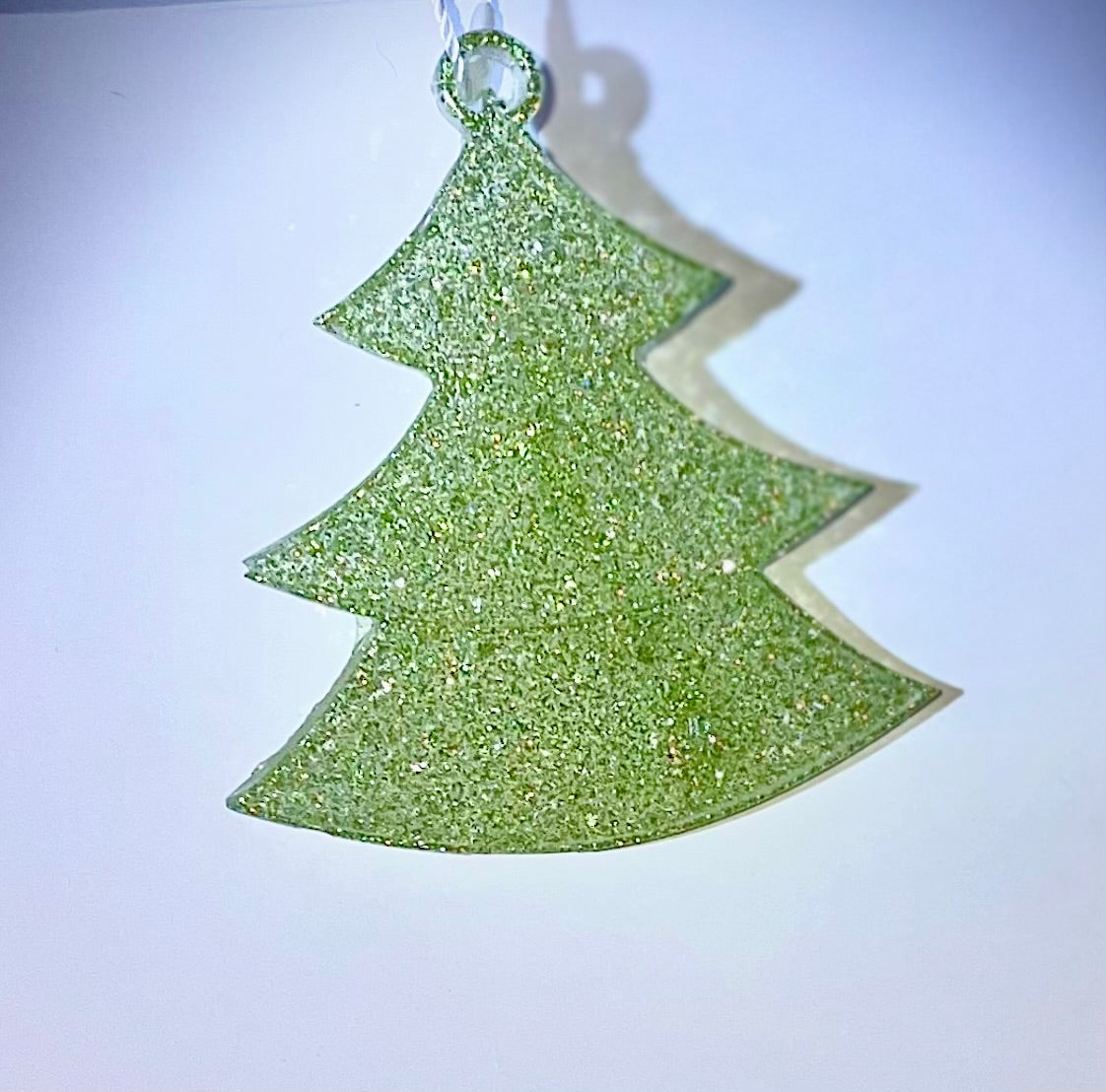 Handmade Druzy Resin Christmas Ornament -Christmas Tree – Custom Colours Available