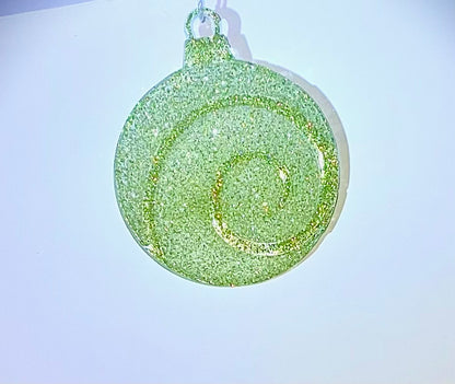 Handmade Druzy Resin Christmas Ornament - Galaxy Bauble – Custom Colours Available
