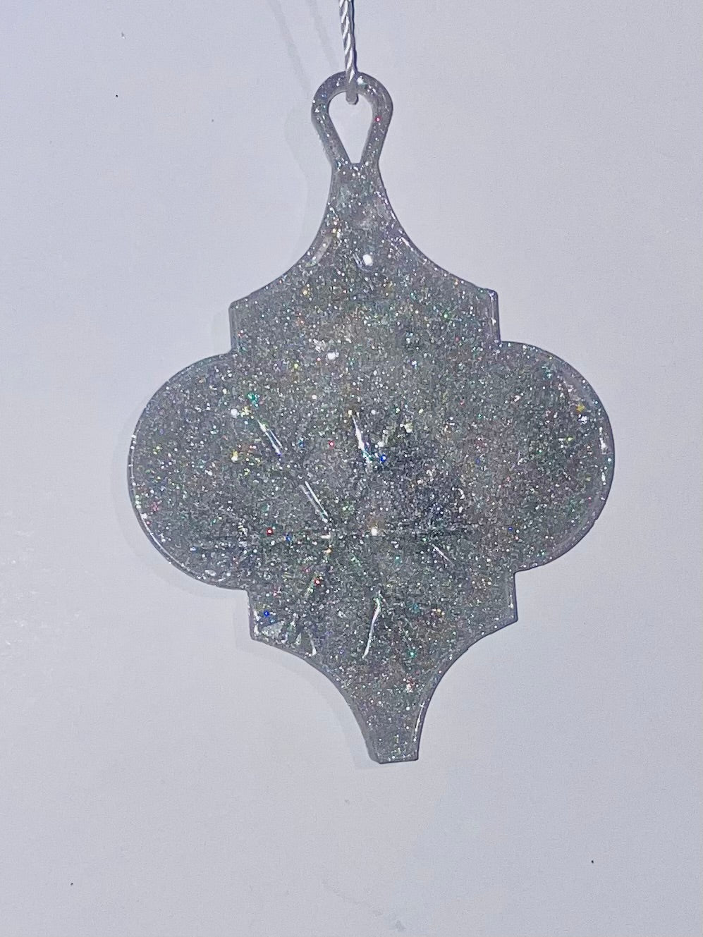 Handmade Druzy Resin Christmas Ornament - Snow Crystal – Custom Colours Available