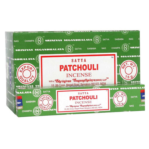 Satya Patchouli Incense Sticks (Grounding + Abundance)