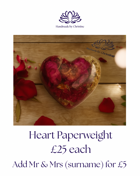 Heart Shaped paperweight