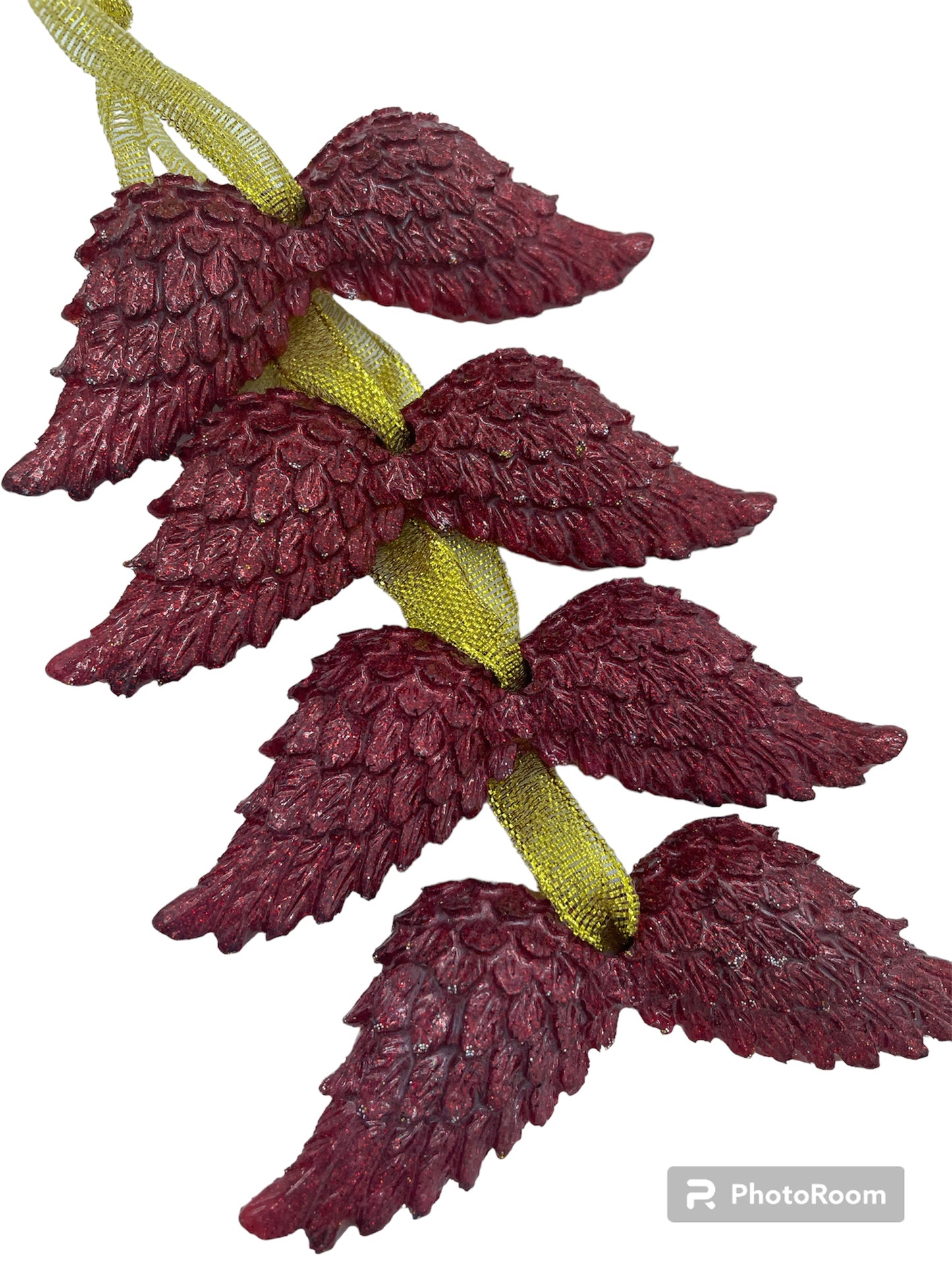 Personalised Resin Angel Wing Memorial Decoration – Christmas Keepsake with Ashes or Hair