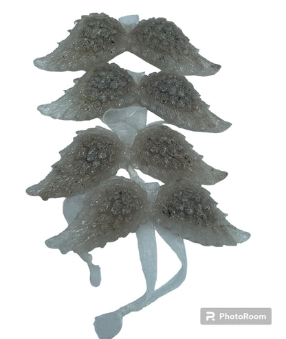 Personalised Resin Angel Wing Memorial Decoration – Christmas Keepsake with Ashes or Hair