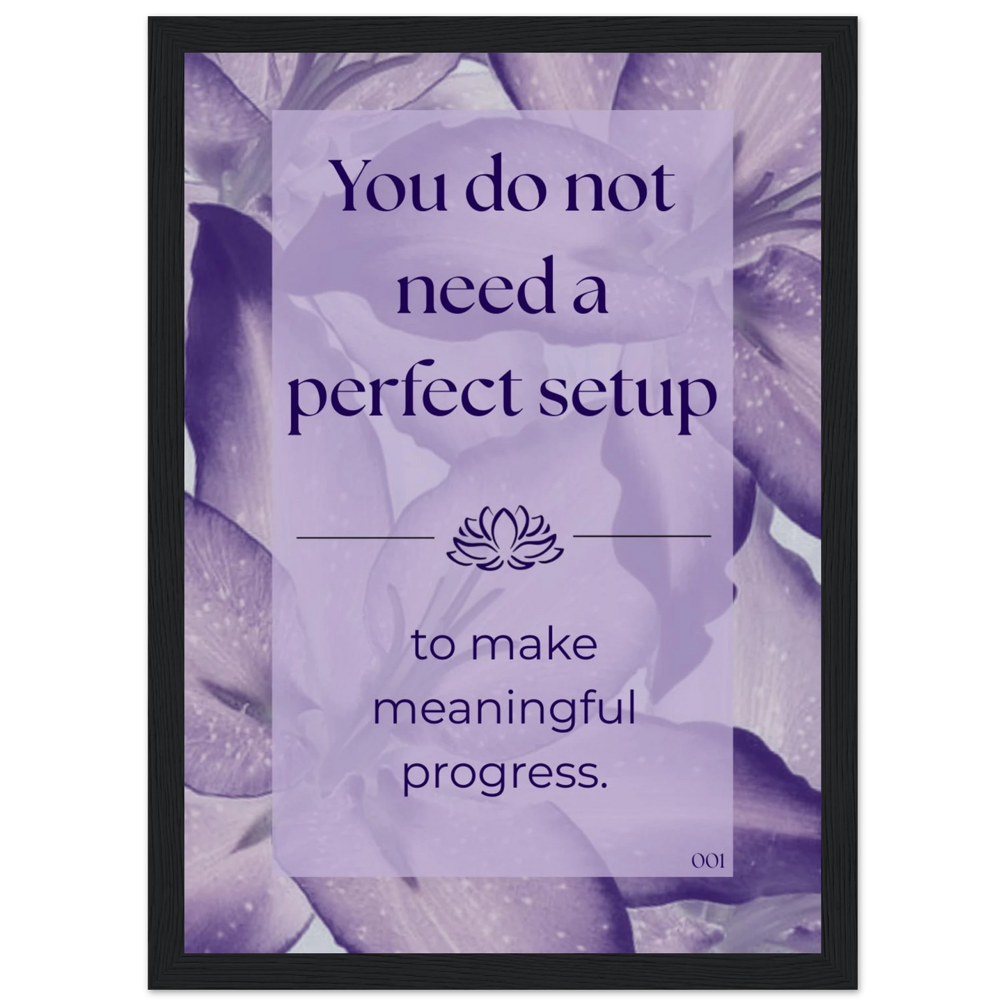 You Do Not Need a Perfect Setup motivational affirmation poster print, by Handmade by Christine