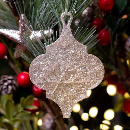 Handmade Druzy Resin Christmas Ornament - Snow Crystal – Custom Colours Available