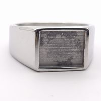 Stainless Steel Signet Ring – Personalised Keepsake Memory Ring