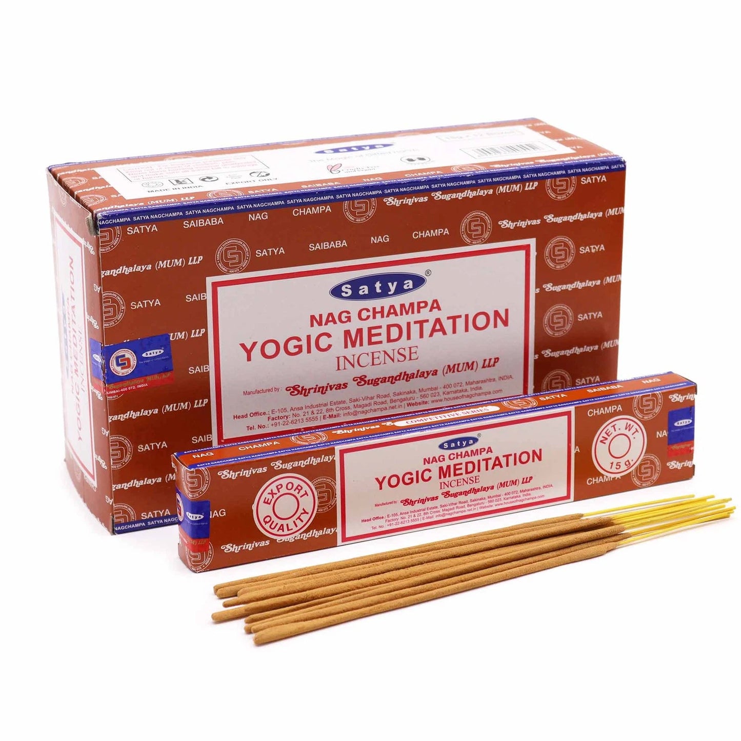 Satya Yogic Meditation Incense Sticks (Focus + Stillness)