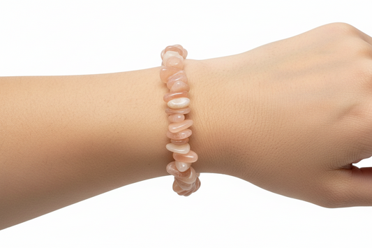Peach Moonstone Intention Bracelet – Intuition & Balance