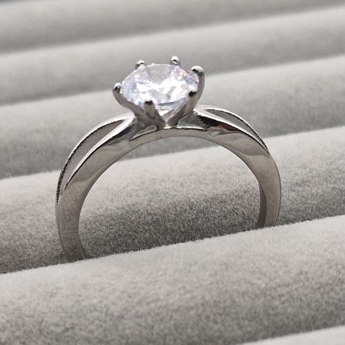 Stainless Steel Solitaire Ring blank